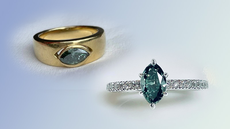 ダイヤモンドが輝かない？そんなこともあるのですね。宝石はその魅力を一番引き立てる組み合わせがあります